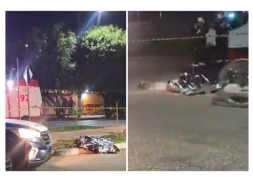 Sogra pula de moto do genro e morre atropelada por carreta em MT.