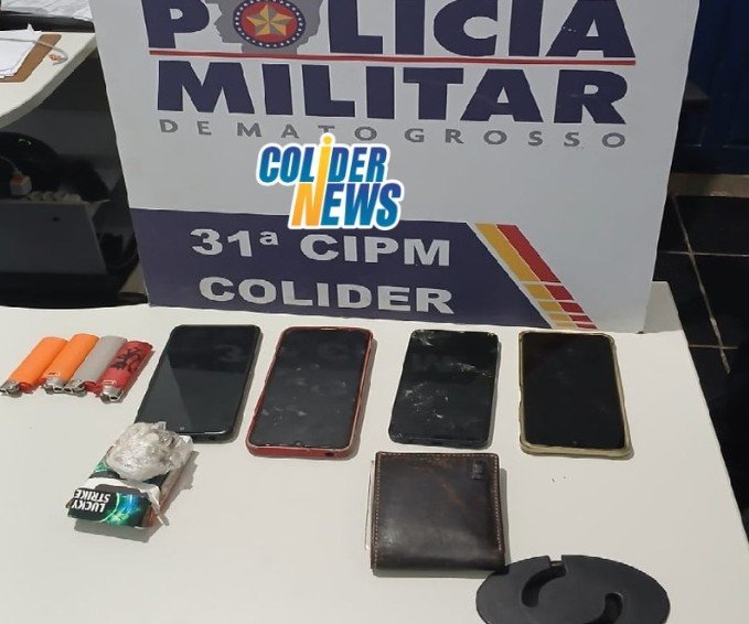 Cinco pessoas são conduzidas pela PM por uso de drogas e corrupção de menores em Colíder