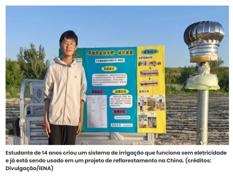 Com um tubo e garrafas de plástico, um estudante chinês de 14 anos cria a solução perfeita para "fabricar" água no deserto
