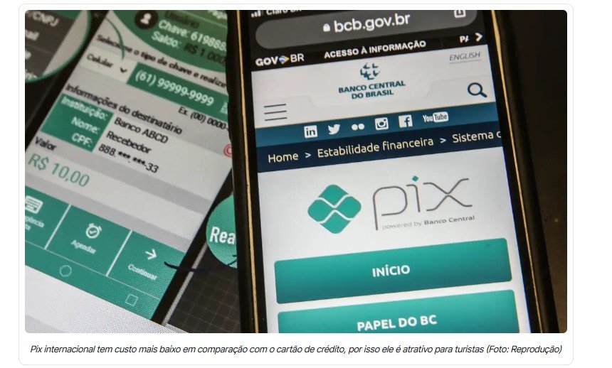 Pix passa a valer em 8 países e vira alternativa mais barata que cartão para turistas