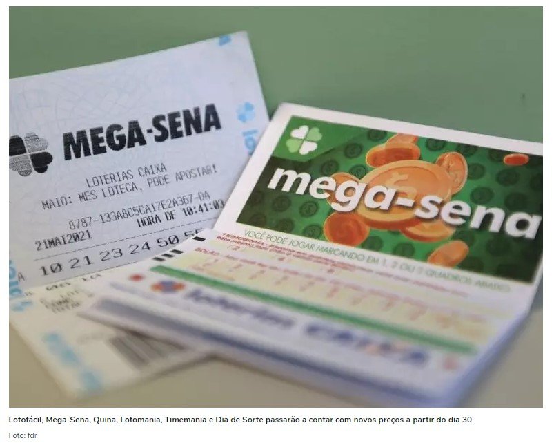 Apostas das loterias Caixa ficam mais caras a partir de hoje; veja novos valores
