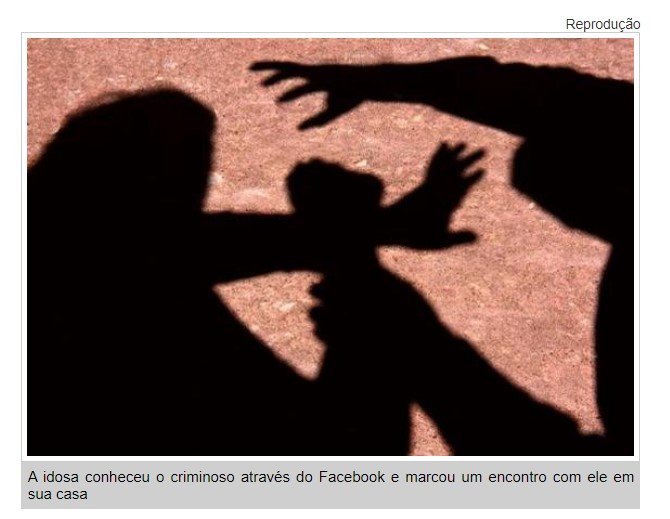 Idosa é estuprada por homem que conheceu nas redes sociais em MT