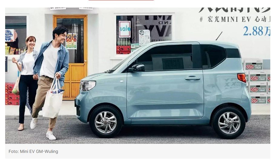 Carro elétrico ‘do povo’ é comercializado por R$ 14 mil