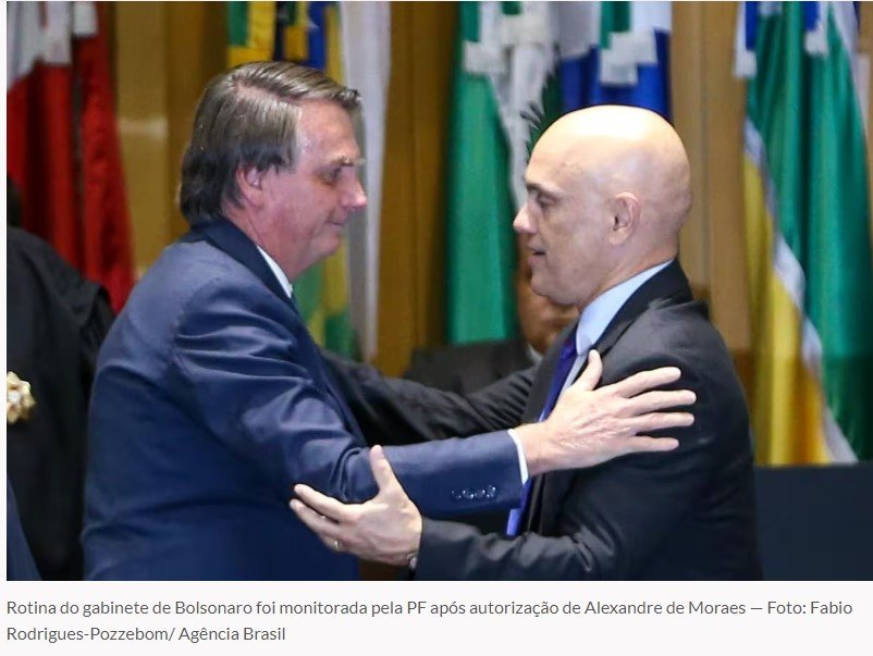 Rotina do gabinete de Bolsonaro foi monitorada com quebras de sigilo por Moraes
