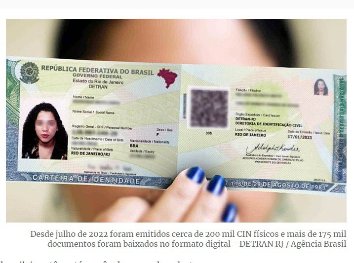 PRAZO encerrado! Emissão do NOVO RG torna-se OBRIGATÓRIA