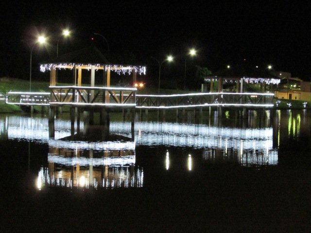 Inaugurada Luzes Natalinas Lago Pioneiros Colider