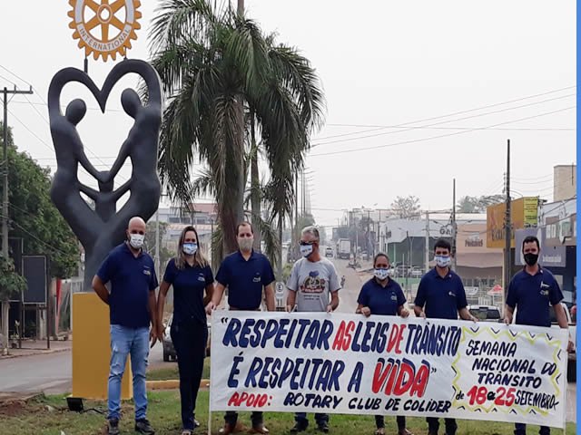 Família Rotaria de Colíder lembra sobre a semana nacional do trânsito. (Vídeo)