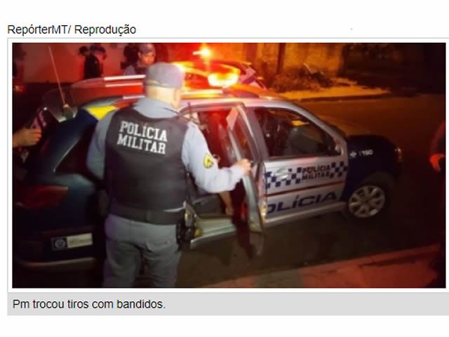 Bandidos trocam tiros com PM durante fuga e dois acabam mortos