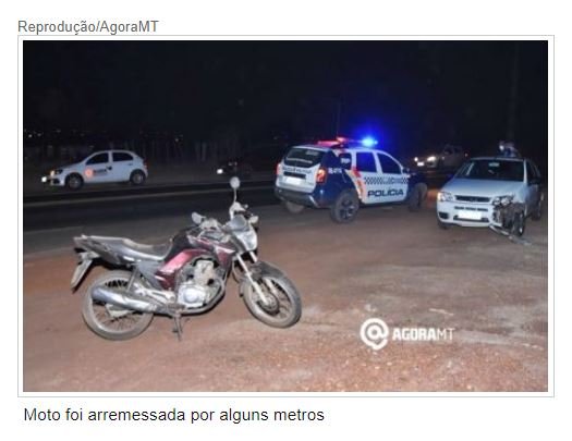 Motociclista morre após ser atingido por carro em cruzamento