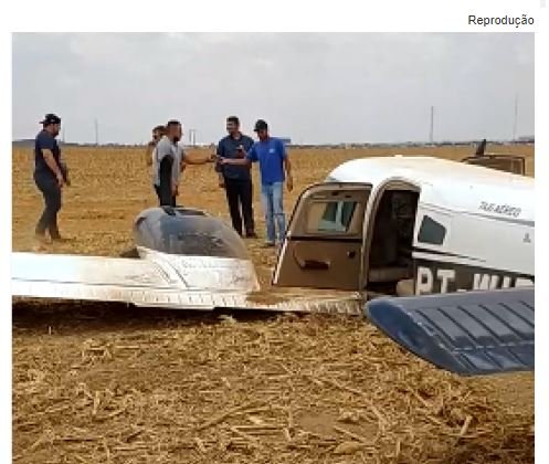 Avião que levava Coronel Fernanda e equipe cai em Zona Rural. (Vídeo)