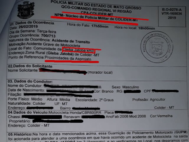 Homem em Colíder tenta dar golpe no seguro DPVAT mais é desmascarado.