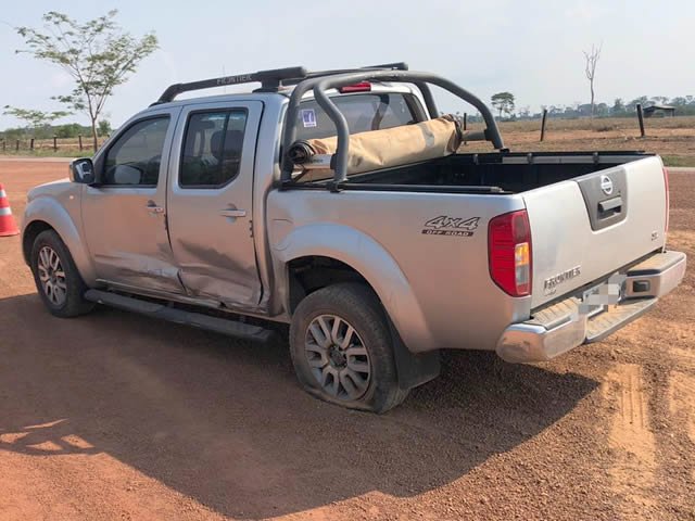 Motorista em Colíder escapa da morte por bem pouco em acidente com caminhoneta. (Fotos)