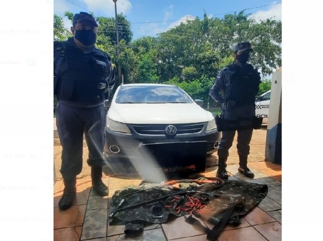 Policia recupera pick up e armas levadas em assalto em Itaúba. (Fotos)