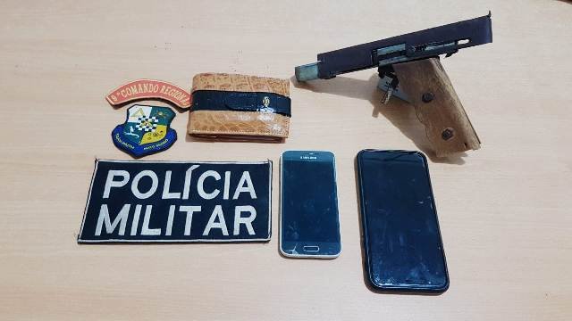 Jovem e preso em Colíder com arma de fogo artesanal em suspeitas de crimes de Roubo.
