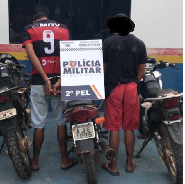 PM de Canaã apreende três adolescentes e recupera as motos furtadas.