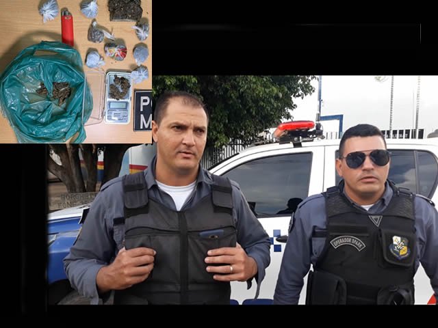 Casal traficando drogas e preso pela PM de Colíder. (Vídeo)