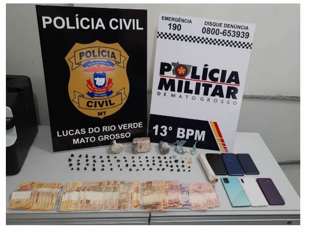 Seis são conduzidos com drogas e dinheiro; grupo movimentava o tráfico de drogas em Lucas do Rio Verde