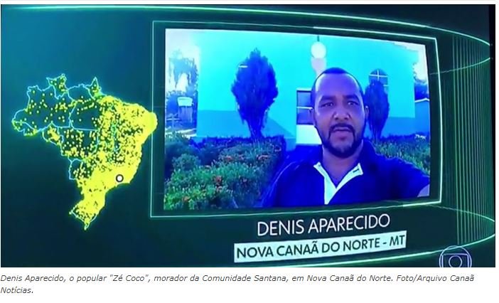 Morador de Nova Canaã aparece no Jornal Nacional no quadro “Que Brasil você quer para o futuro”