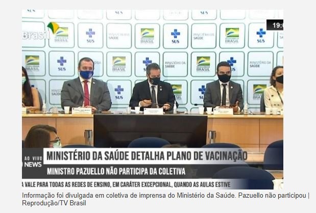 Plano de vacinação contra covid-19 deve sair na próxima semana