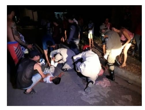 Crianças ficam feridas em colisão entre duas motos no bairro Boa Esperança