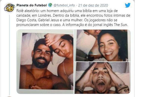 Fotos íntimas de Gabriel Jesus são encontradas em Bíblia