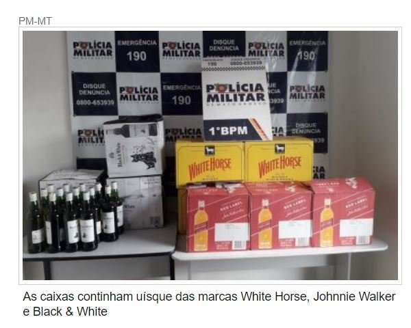 Homem é preso com 132 garrafas de uísque sem procedência