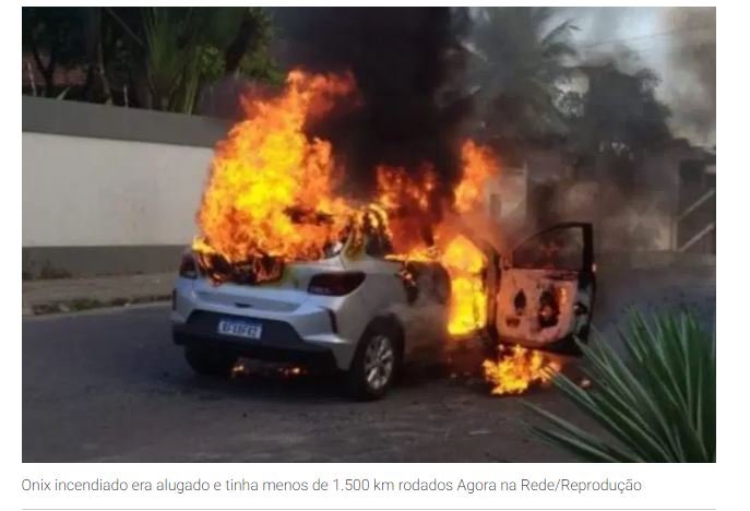 Chevrolet Onix tem novo caso de incêndio, agora com motor 1.0 aspirado