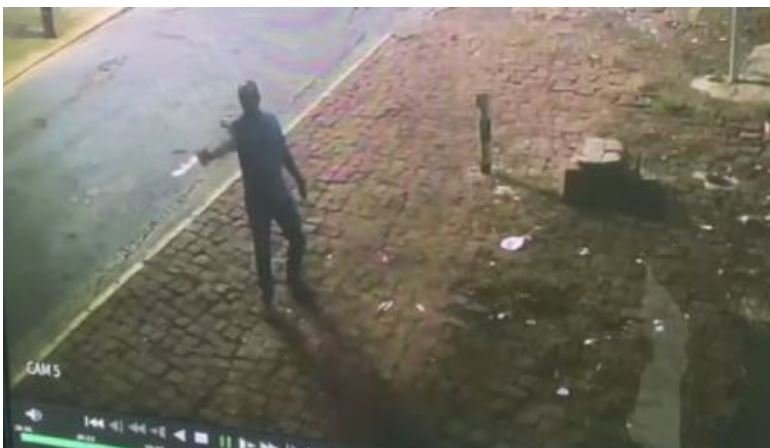 Câmera flagra homem atirando em direção a morador de rua em MT