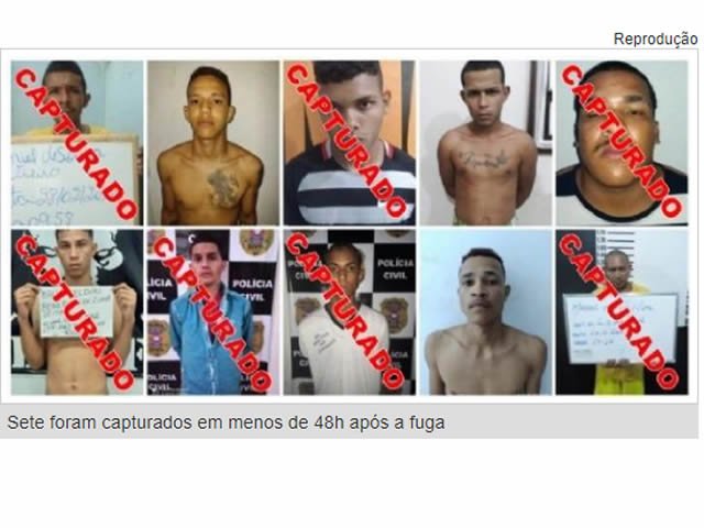 Sete que fugiram da cadeia por túnel são recapturados em MT
