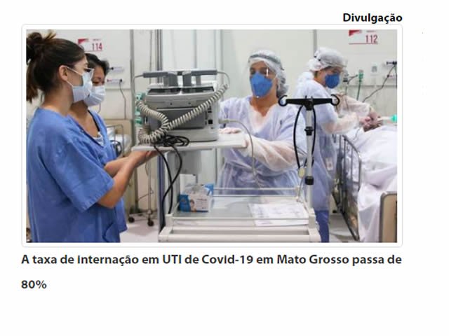 Ocupação de UTI para Covid passa de 80%; mais 1.202 casos em 24h
