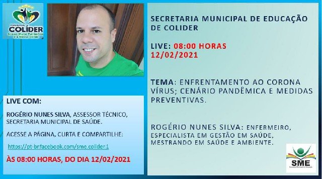 Coordenador da Vigilância Sanitária de Colíder fala sobre as medidas preventivas ao enfrentamento da COVID-19 para os profissionais da educação
