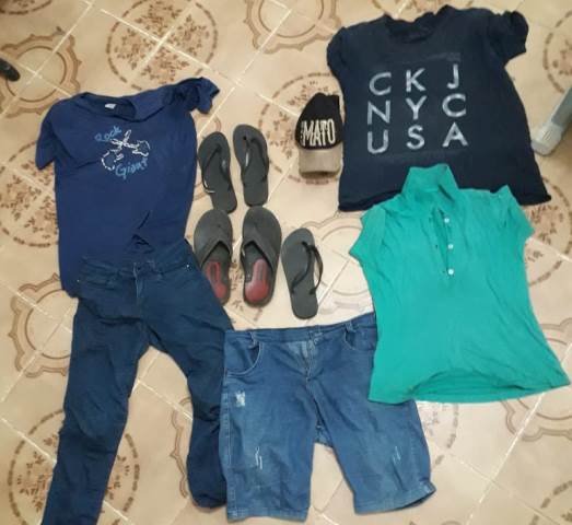 Policia apreende roupas de suspeitos de furto na ASPMC de Colíder.