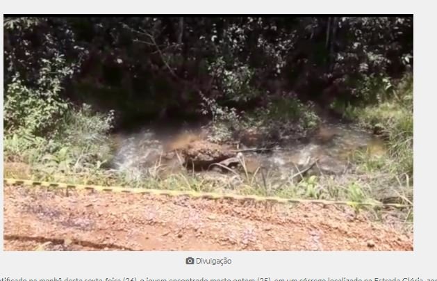 Identificado homem encontrado morto em córrego
