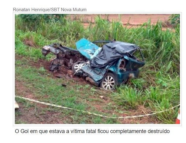 Motorista morre após Gol colidir com carreta na BR-163