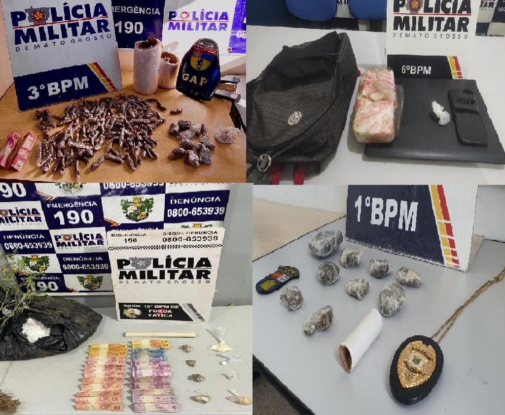 Onze pessoas são presas com drogas em cinco cidades de MT