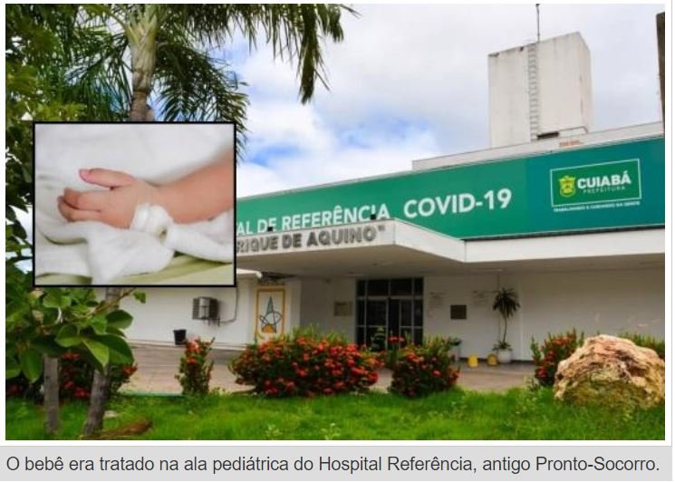 Bebê de 6 meses morre vítima da covid-19