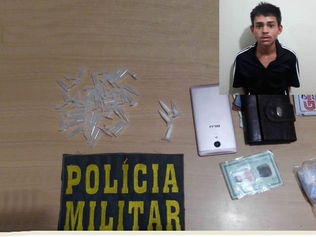 PM prende em Colíder Cuiabano por Roubo e Trafico de Drogas. (Fotos