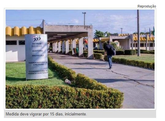 Detran suspende atendimento presencial em 43 municípios