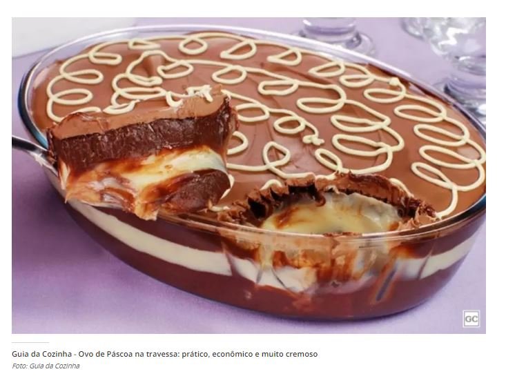 Ovo de Páscoa na travessa: prático, econômico e muito cremoso