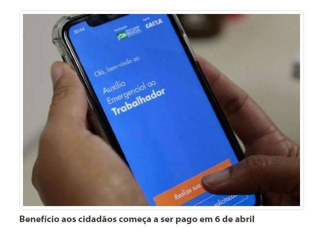 Auxílio emergencial começa a ser pago no dia 6 de abril