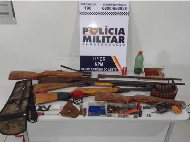 Após denúncia por violência doméstica, homem é preso com armas de fogo