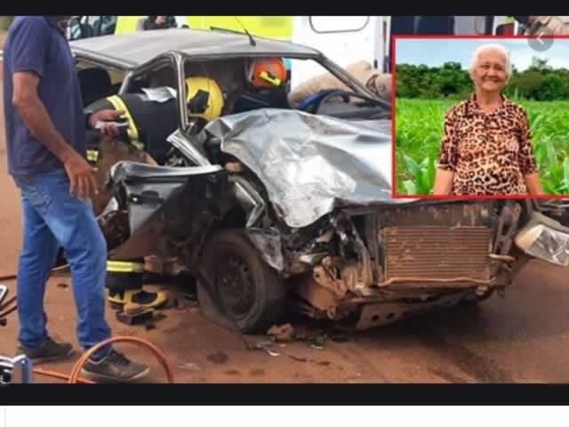 Idosa morre em batida de carro e caminhonete em Sinop
