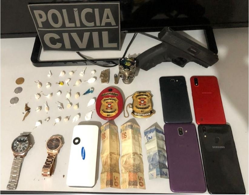 Polícia civil prende um dos acusados de assaltar residência em Guarantã.