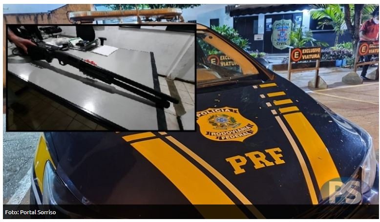 Produtor rural é detido com espingarda calibre 12 após perseguir servidor da prefeitura
