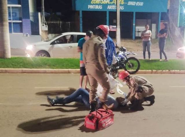 Motociclista em Colíder fica ferido após rampa quebra-molas (Vídeo)