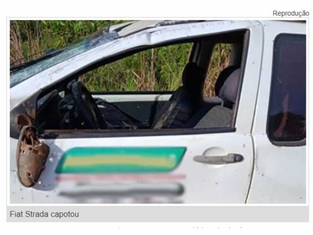 Fiat Strada capota e motorista morre na MT-332