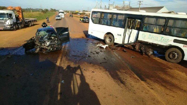 Batida entre ônibus e cruze mata idosa em MT