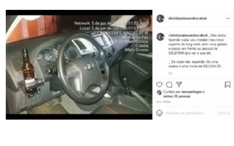 Homem é preso ao dirigir embriagado; delegado ironiza no Instagram