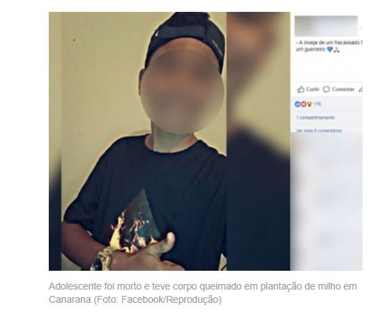Garoto queimado vivo em plantação foi confundido e morto por engano em MT, diz delegado