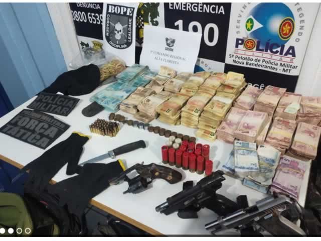 PMs matam 4 ladrões de banco em confronto e recuperam R$ 164 mil em MT; vídeos